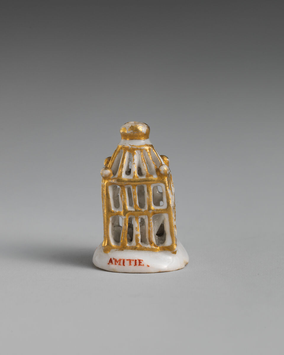 Miniature seal, Chelsea Porcelain Manufactory (British, 1745–1784, Gold Anchor Period, 1759–69), Soft-paste porcelain, British, Chelsea