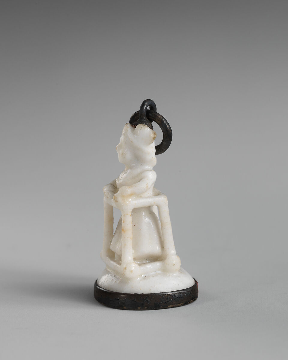 Miniature seal, Saint James's Factory (British, ca. 1748/49–1760), Soft-paste porcelain, British, London