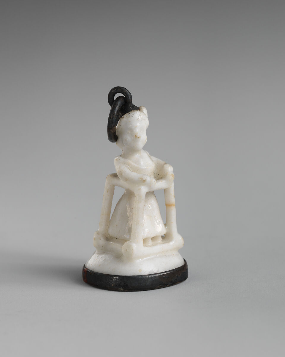 Miniature seal, Saint James&#39;s Factory (British, ca. 1748/49–1760), Soft-paste porcelain, British, London 