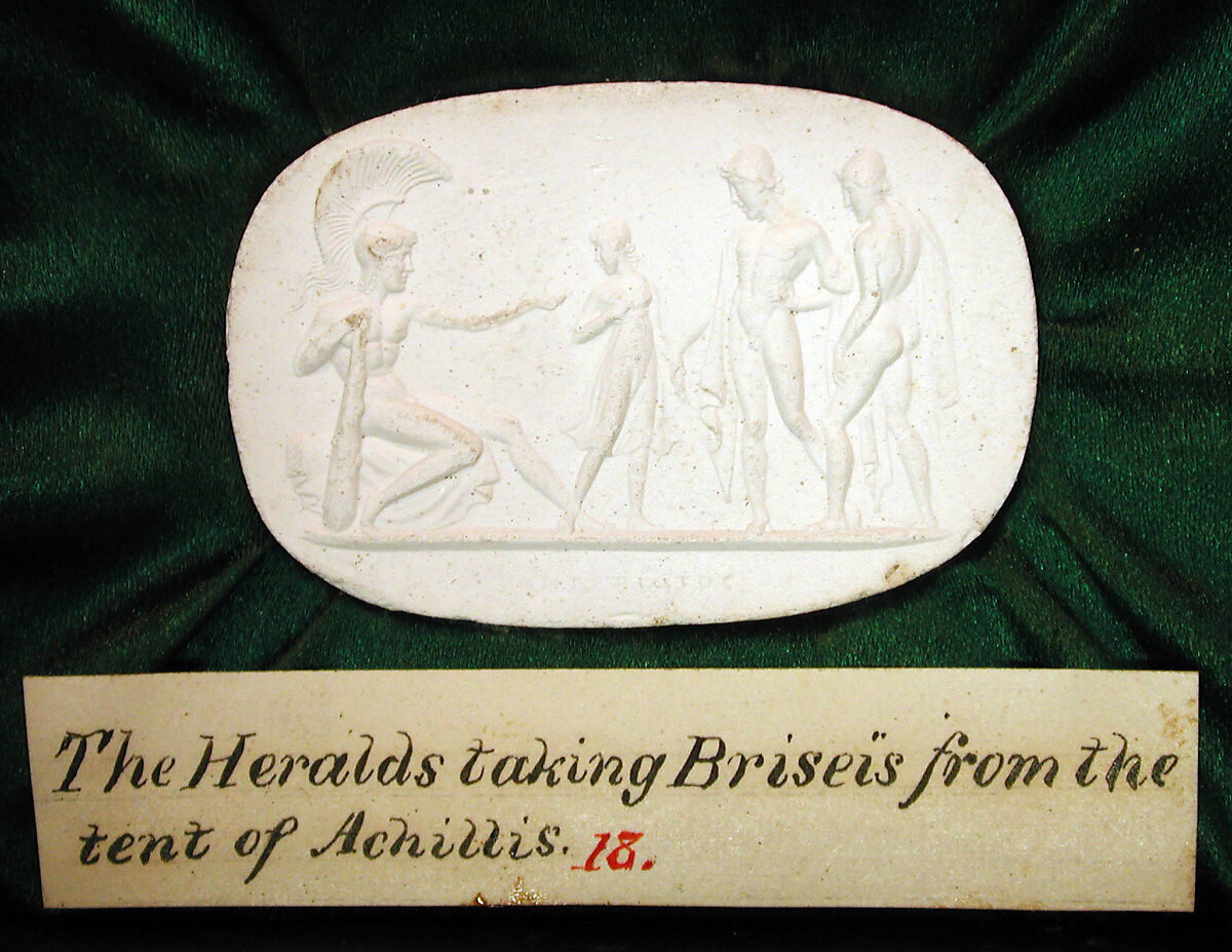 Theseus restoring Helen to the brothers Castor and Pollux, Carnelian and gold, probably Italian