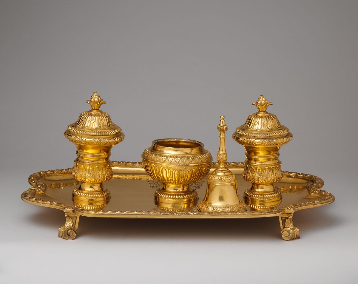 Inkstand, Gilt bronze, French
