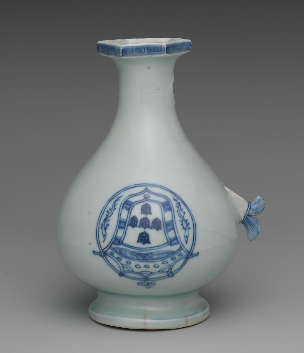Jug with Portuguese arms, Hard-paste porcelain with cobalt blue under transparent glaze (Jingdezhen ware), Chinese, for Portuguese market