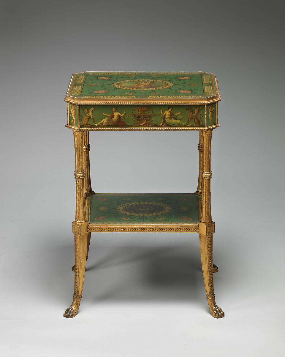 Pair of tables, Possibly James Stuart, Mahogany, oil glazes, British