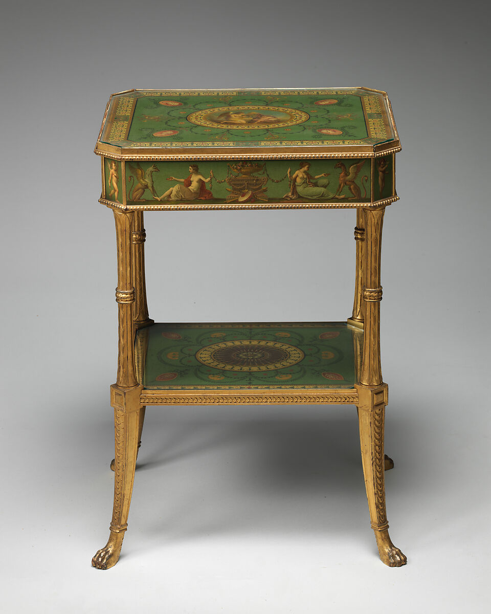 Pair of tables, Possibly James Stuart, Mahogany, oil glazes, British