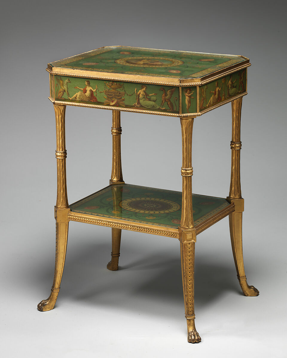 Pair of tables, Possibly James Stuart, Mahogany, oil glazes, British