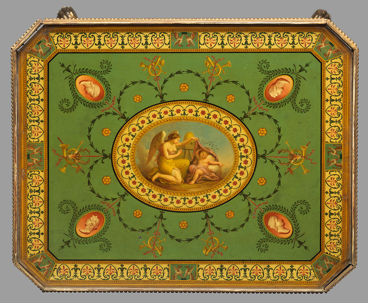 Pair of tables, Possibly James Stuart, Mahogany, oil glazes, British