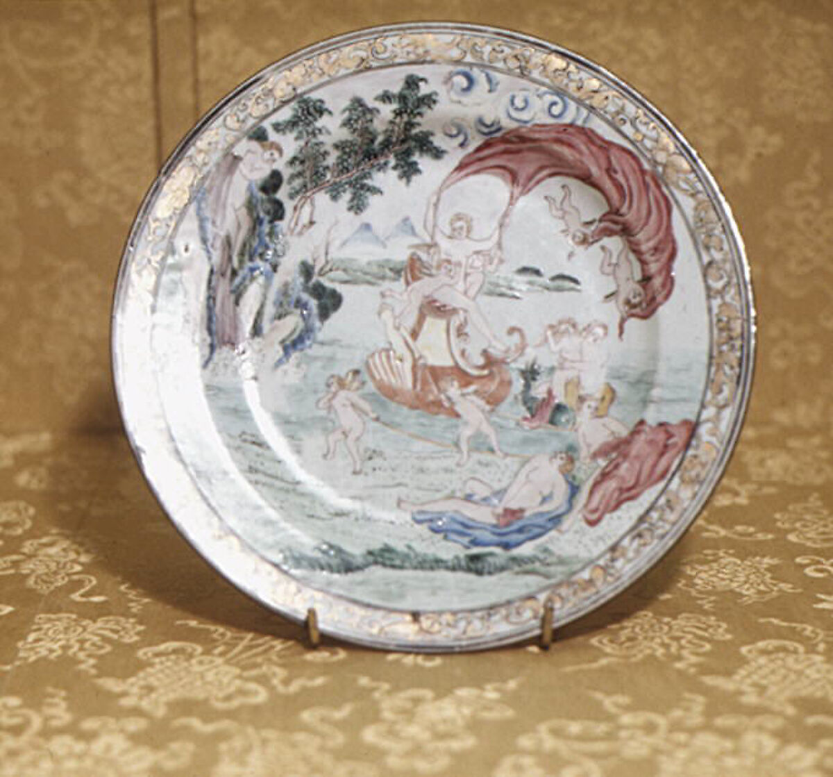 Plate, Decoration after a design by Francesco Albani (Italian, Bologna 1578–1660 Bologna), Hard-paste porcelain, Chinese, for European market 