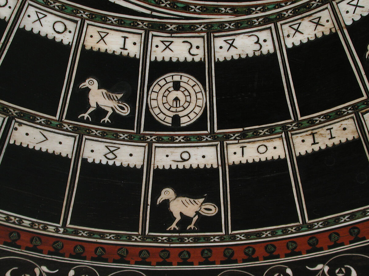 Chess and goose game board, Ebony, ebonized wood, ivory, horn, gold wire, Indian, Gujarat