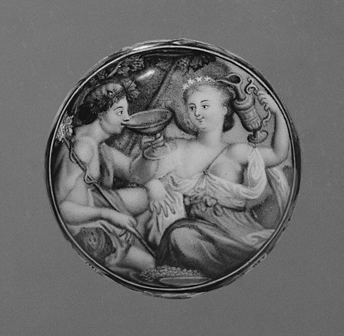 Box, Enameler: Jean or Pierre Mussard (Jean active 1723–68, Pierre 1707–47), Painted enamel on copper; silver, Swiss, Geneva 
