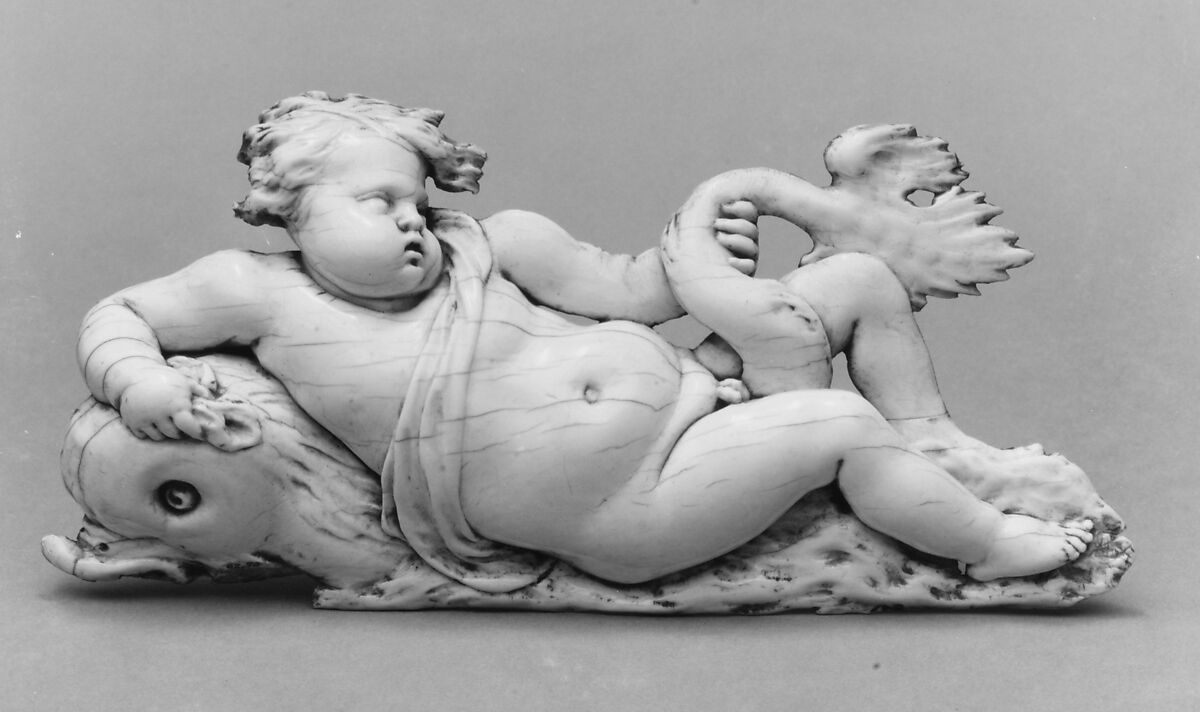 Putto on a Dolphin, Circle of Gérard van Opstal (Flemish, Antwerp 1594–1668 Paris), Ivory, French, Paris 