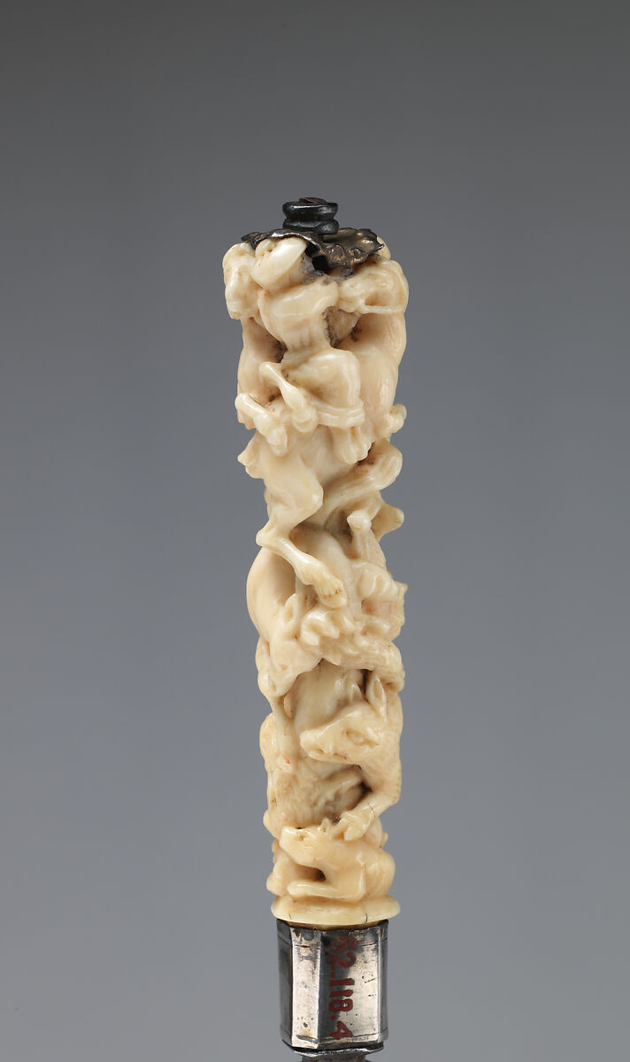 Fork, Steel, ivory, silver, German