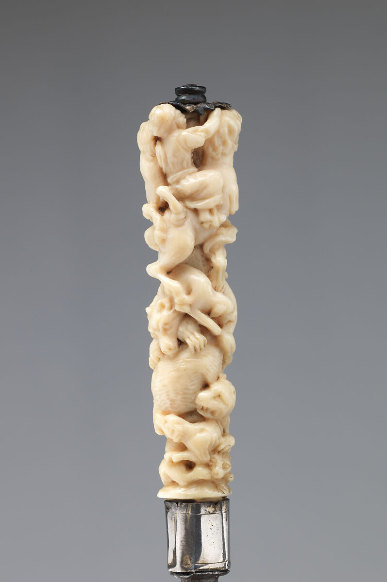 Fork, Steel, ivory, silver, German