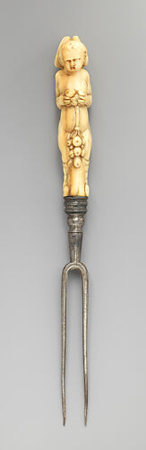 Fork with winged putto handle