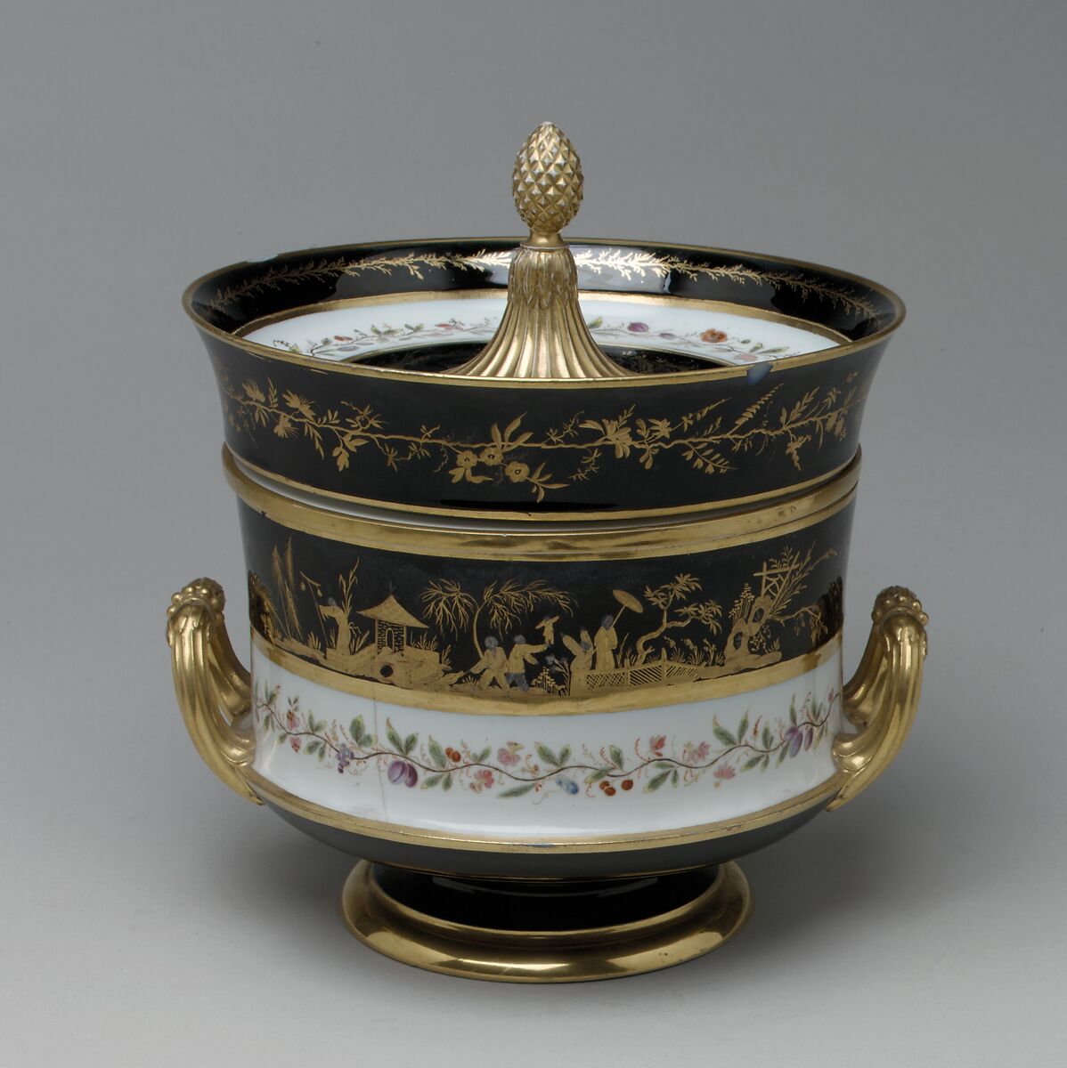 Ice cream cooler, Sèvres Manufactory (French, 1740–present), Hard-paste porcelain, French, Sèvres 