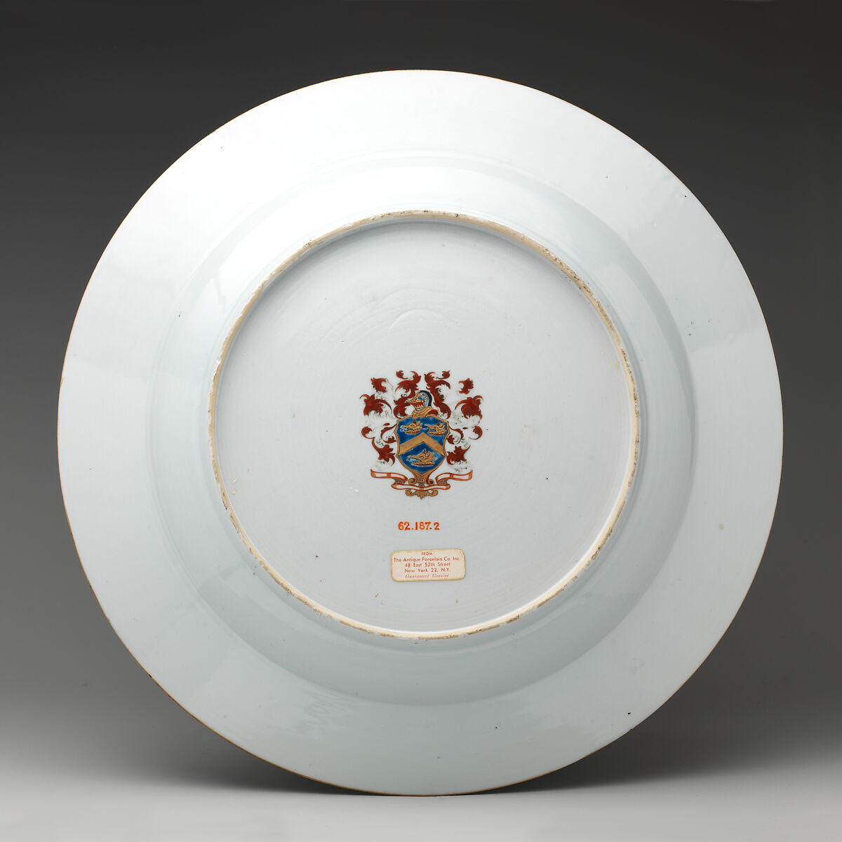 Plate (one of a pair), After engravings by Jean-Baptiste Monnoyer (French, Lille 1636–1699 London), Hard-paste porcelain with gilding, Chinese, possibly for Scottish market