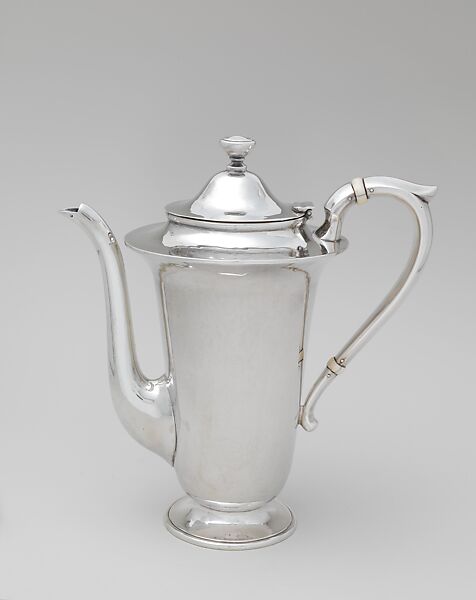 Coffeepot, Katherine Pratt (1891–1978), Silver and ivory, American 