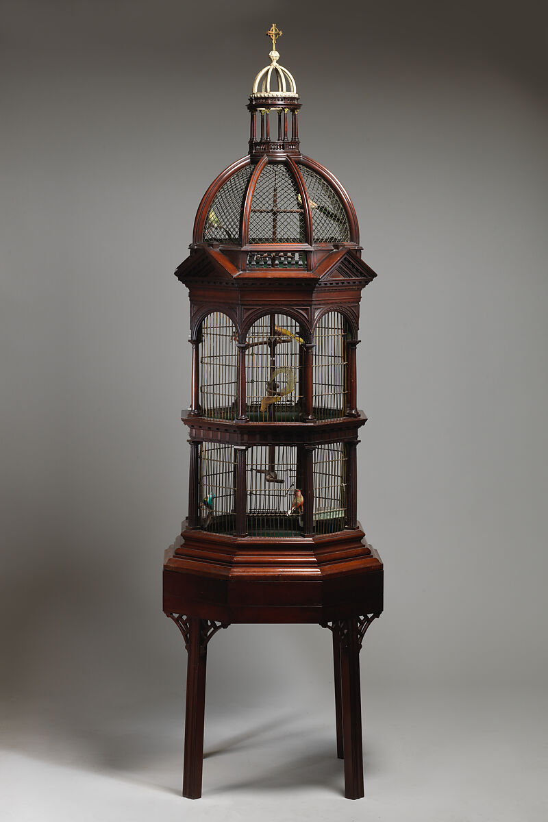 Birdcage, Mahogany and brass, British 