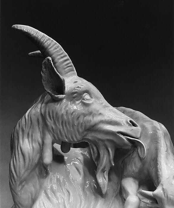 Mother goat and suckling kid, Meissen Manufactory (German, 1710–present), Hard-paste porcelain, German, Meissen