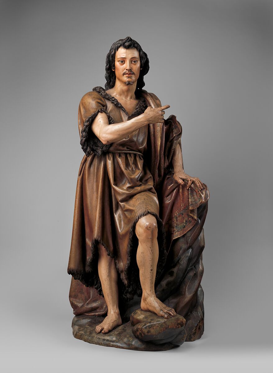 Saint John the Baptist, Juan Martínez Montañés (Spanish, Alcalá la Real 1568–1649 Seville), Polychromed wood with gilding, Spanish, Seville 