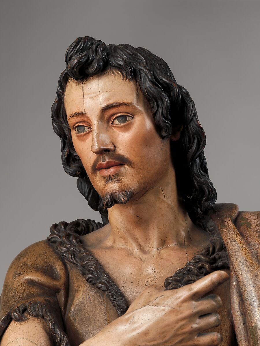 Saint John the Baptist, Juan Martínez Montañés (Spanish, Alcalá la Real 1568–1649 Seville), Polychromed wood with gilding, Spanish, Seville