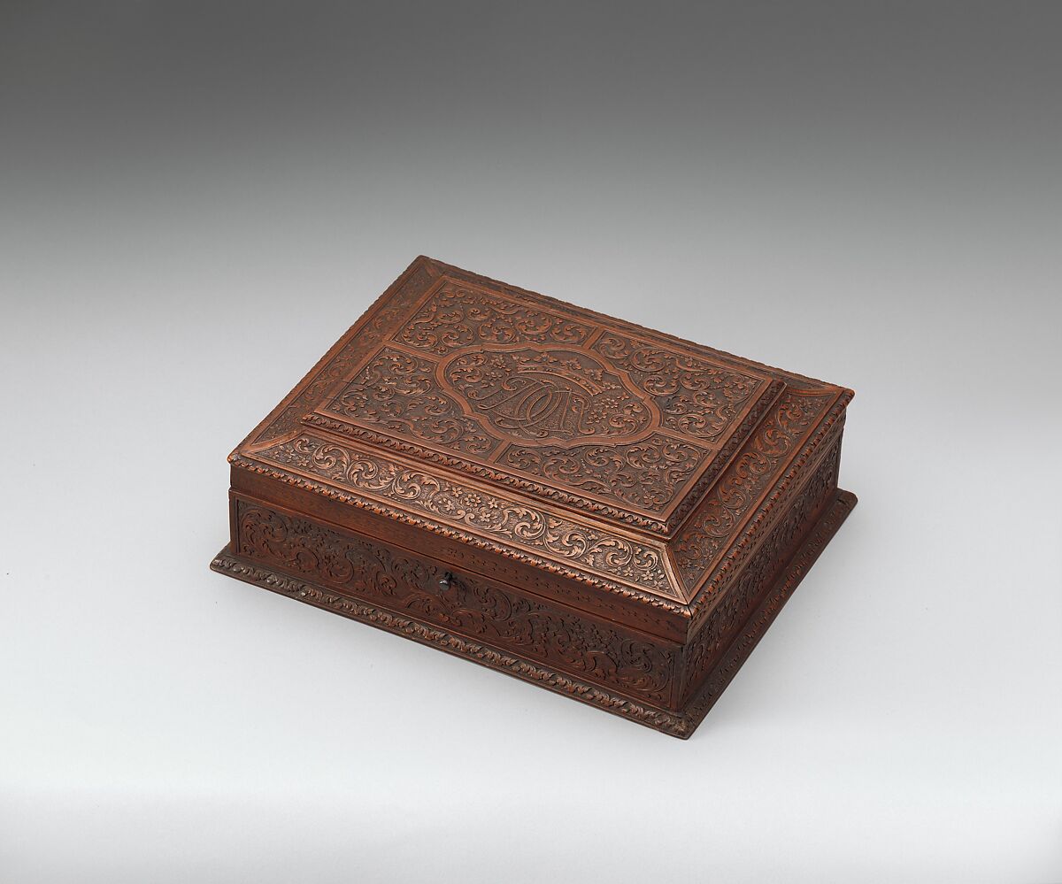 Box (part of a set), Fruit or cherry wood, French, Lorraine 