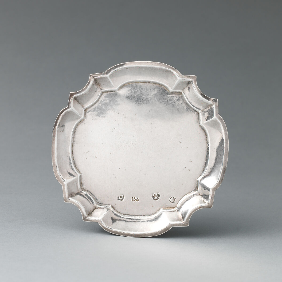 Miniature waiter, John Le Sage (British, active 1718–43), Silver, British, London 