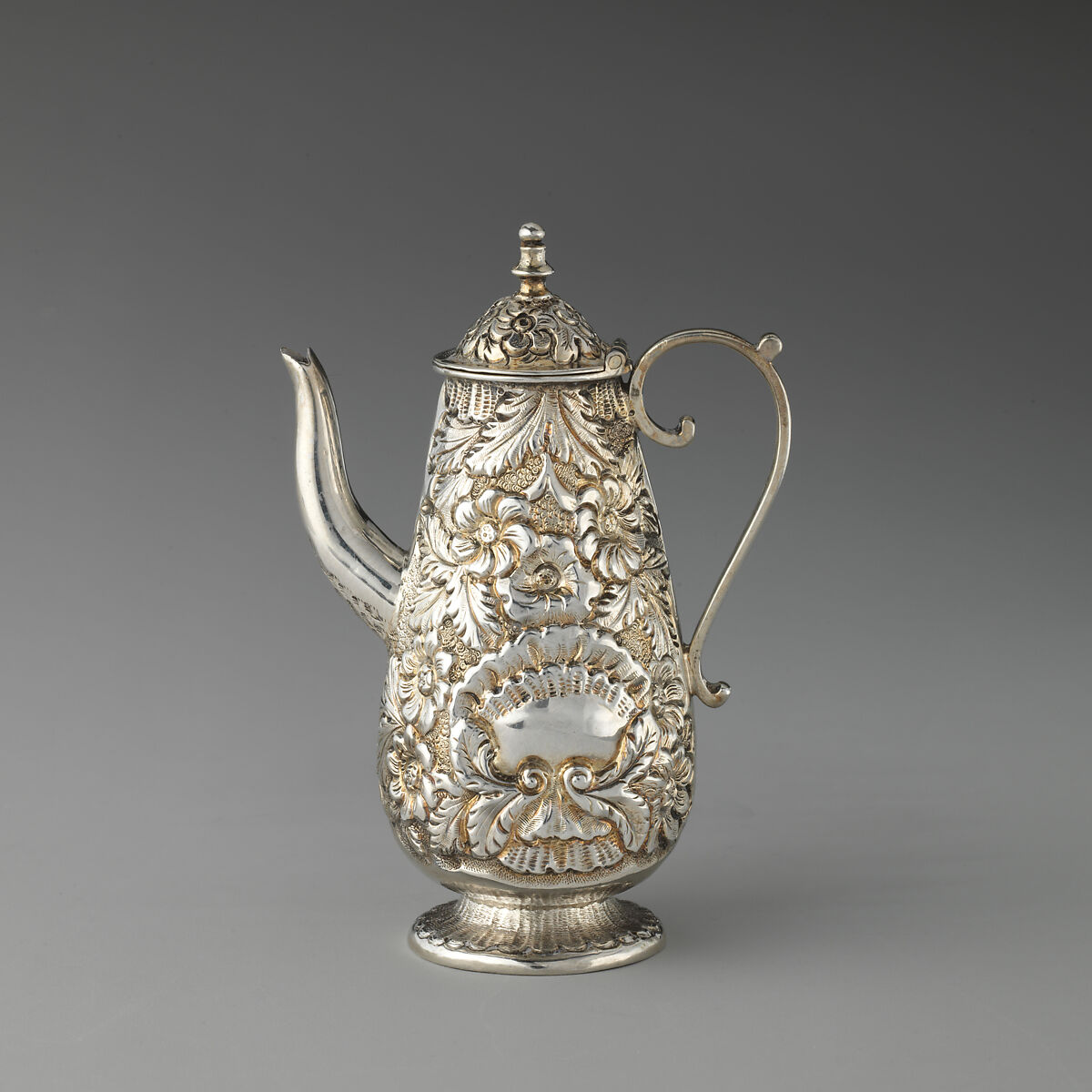 Miniature coffeepot (part of a set), Henry Flavelle, Silver, Irish, Dublin 