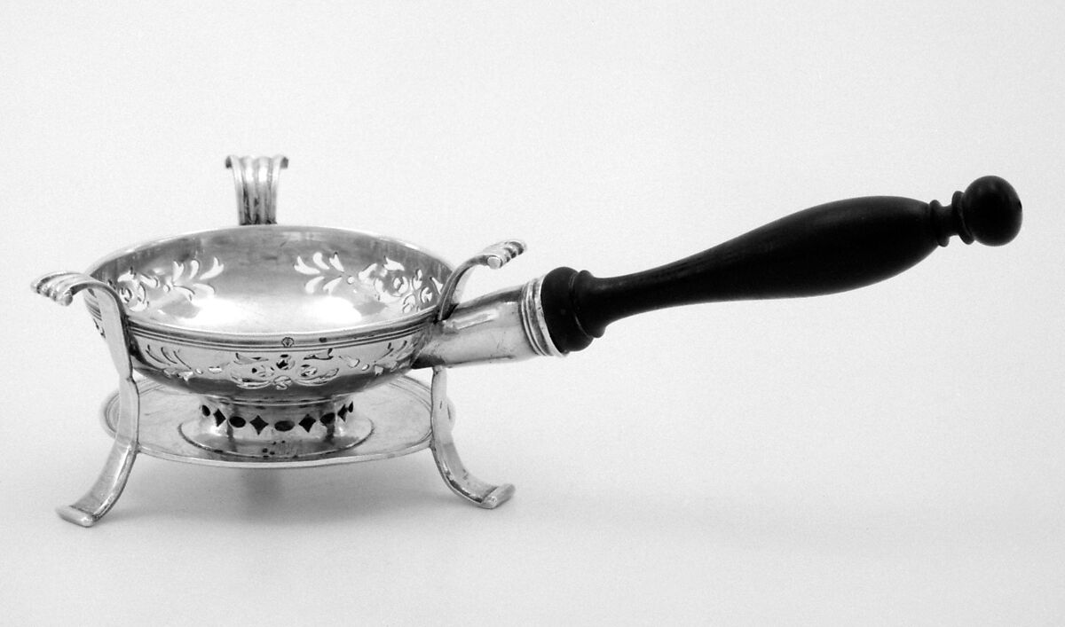 Miniature brazier, Antoine Plot (French, 1701–1772, master 1729), Silver, wood, French, Paris 