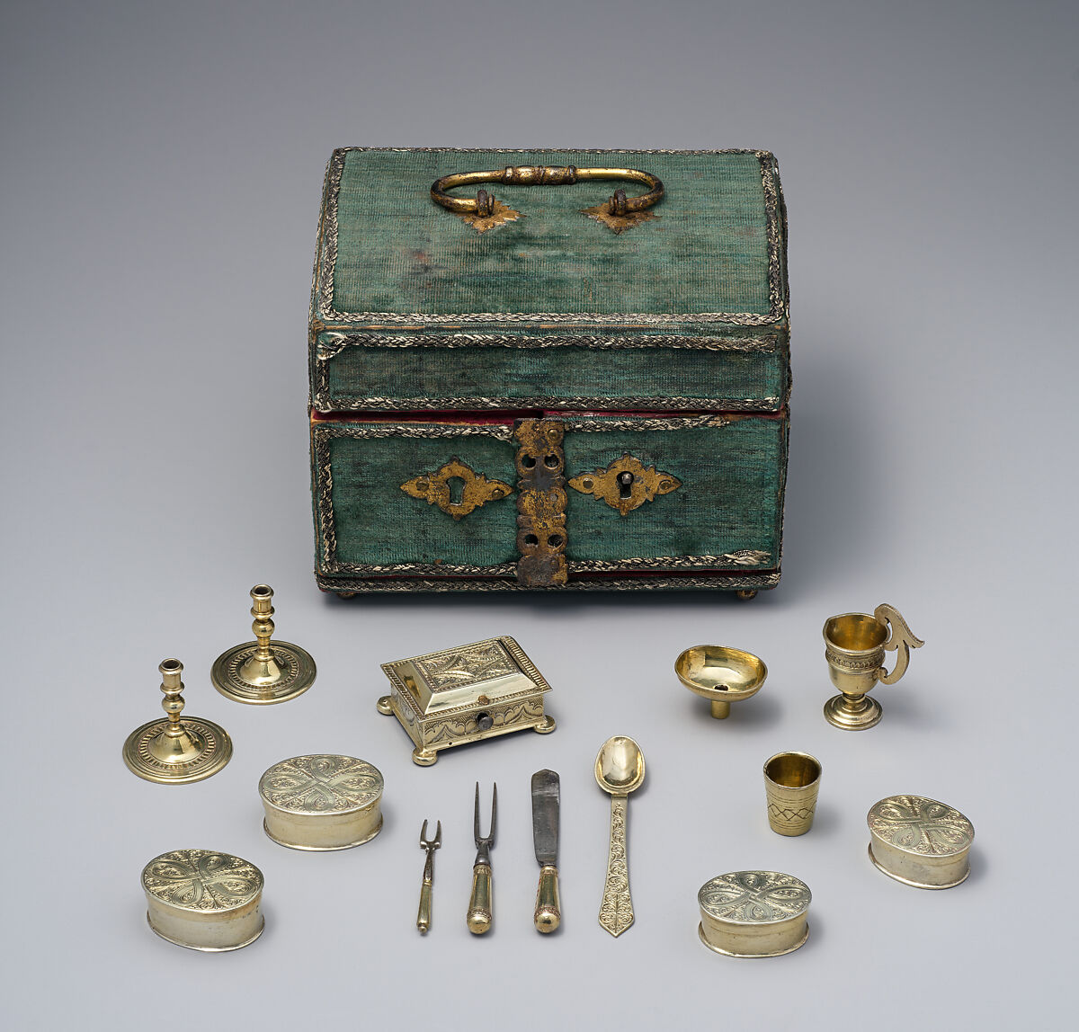 Miniature box with cover, Silver, German, probably Augsburg