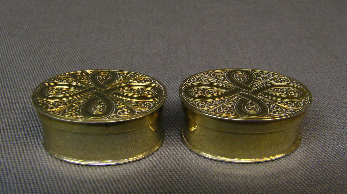 Miniature box with cover, Silver, German, probably Augsburg 