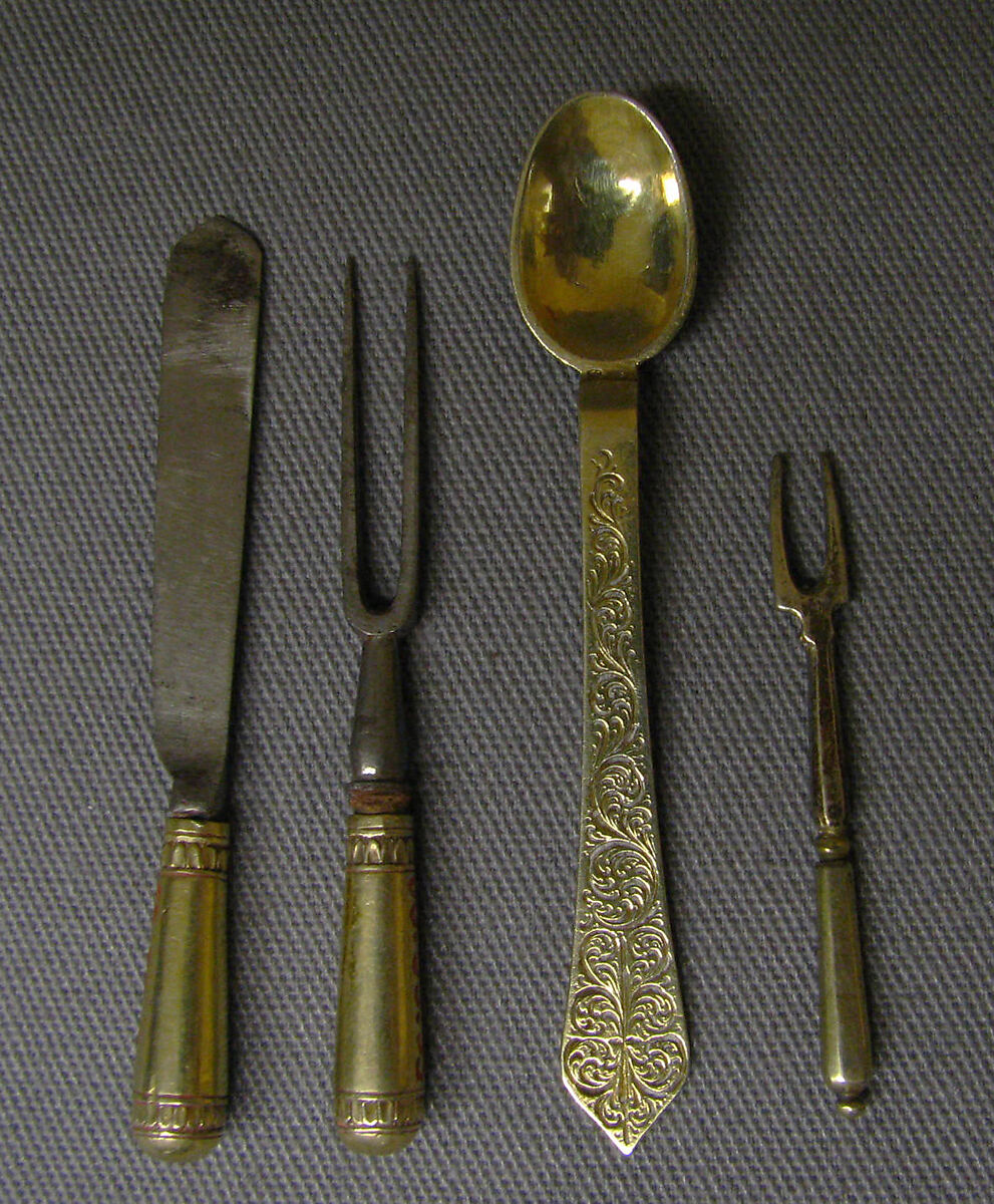 Miniature fork, Silver, German, probably Augsburg 