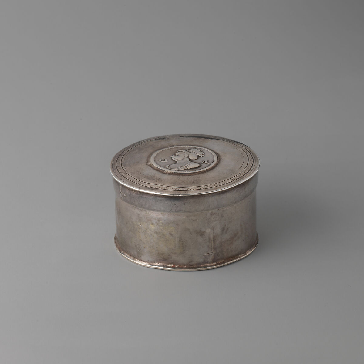 Miniature box with cover, T.K., London, Silver, British, London 