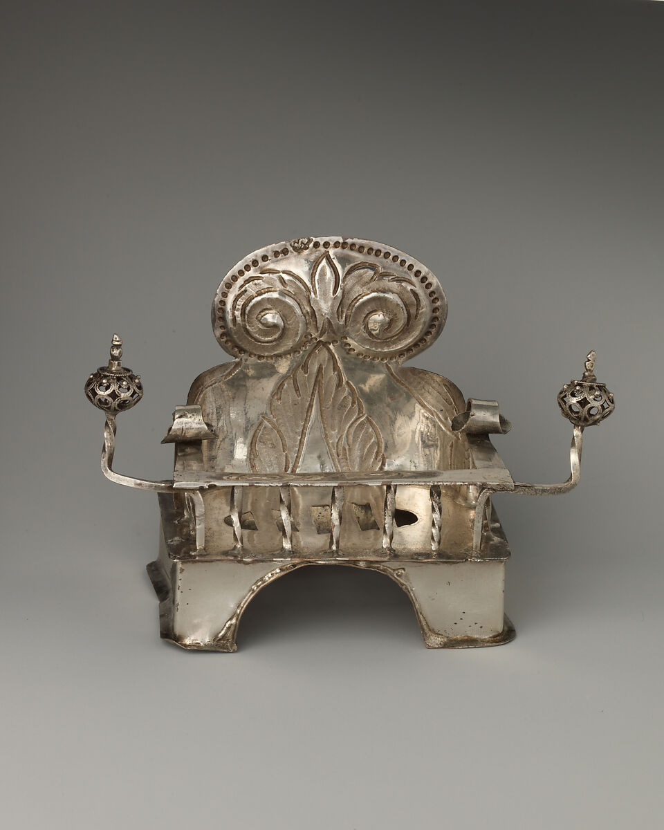 Miniature fireback (part of a set), Probably George Manjoy (British, active 1685–ca. 1720), Silver, British, London 