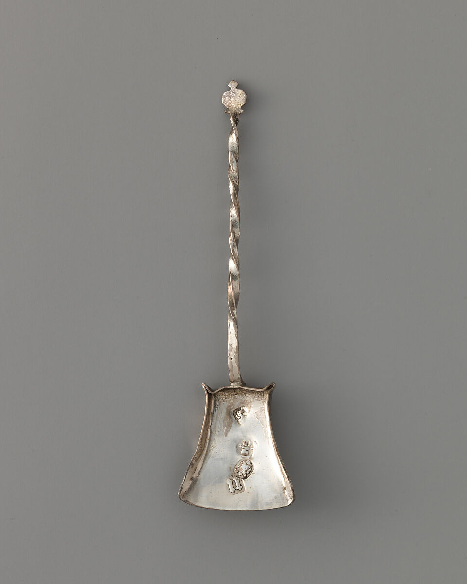 Miniature shovel (part of a set), Probably George Manjoy (British, active 1685–ca. 1720), Silver, British, London 