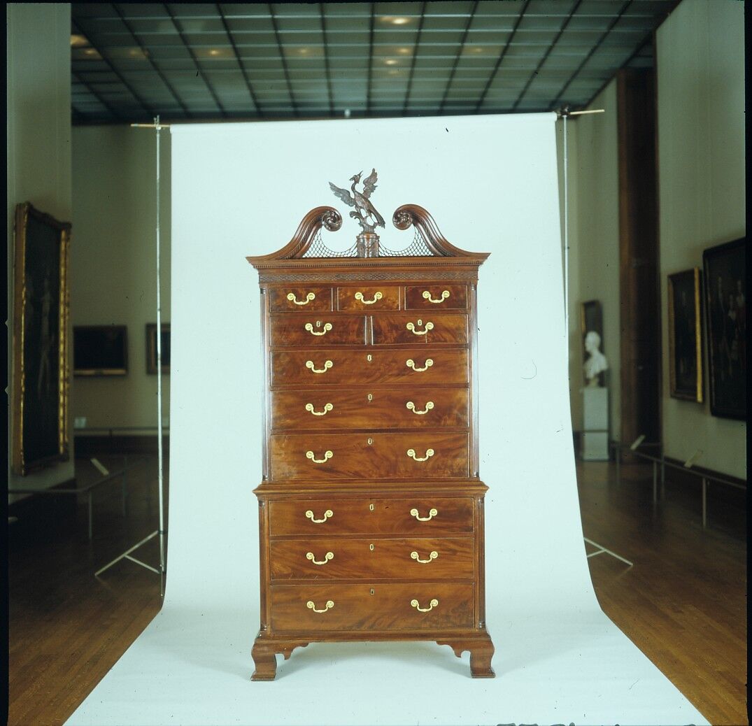 Chest-on-chest, Attributed to Thomas Affleck (1740–1795), Mahogany, mahogany veneer, white cedar,
yellow pine, tulip poplar, American