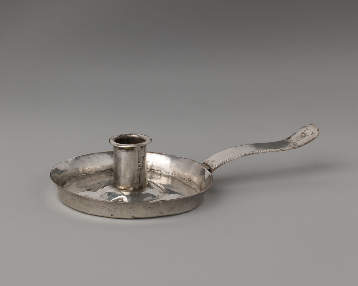 Miniature chamber candlestick, George Middleton (British, 1660–1745), Silver, British, London 