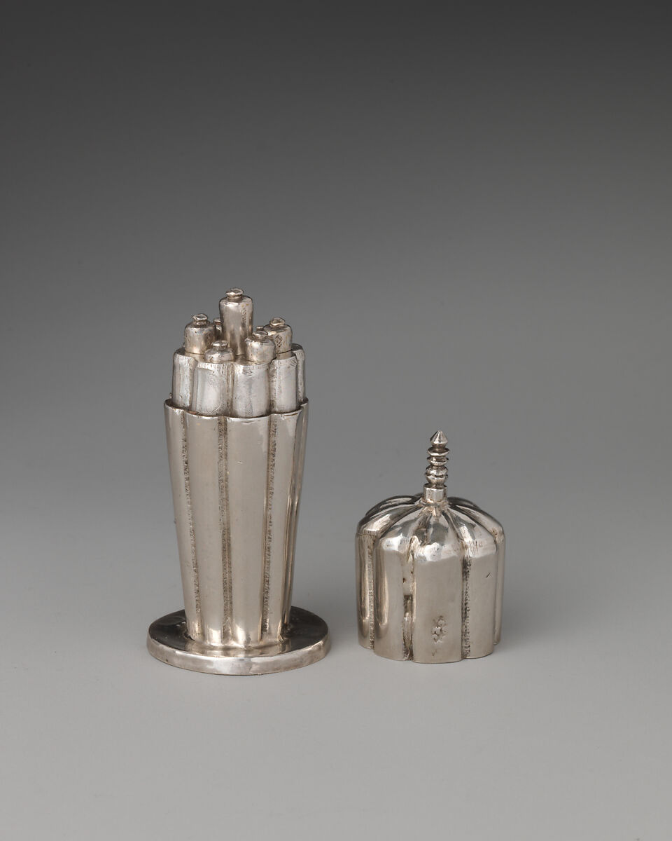 Miniature knifebox with cover, George Manjoy (British, active 1685–ca. 1720), Silver, British, London