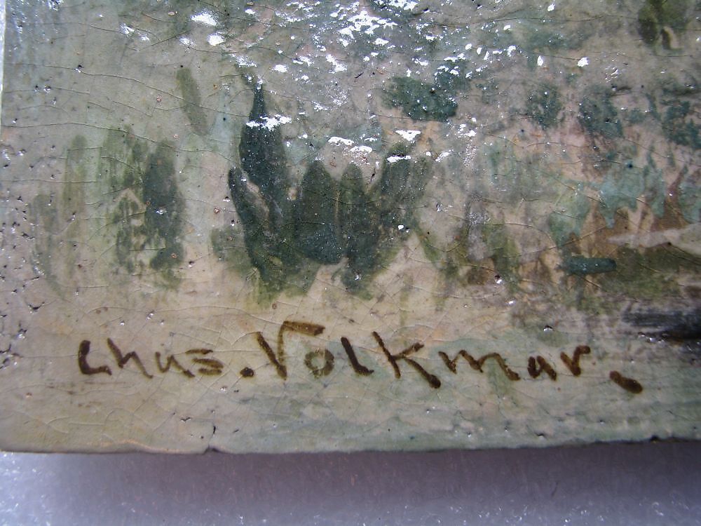 Plaque, Charles Volkmar (American, Baltimore, Maryland 1841–1914 Metuchen, New Jersey), Earthenware, American