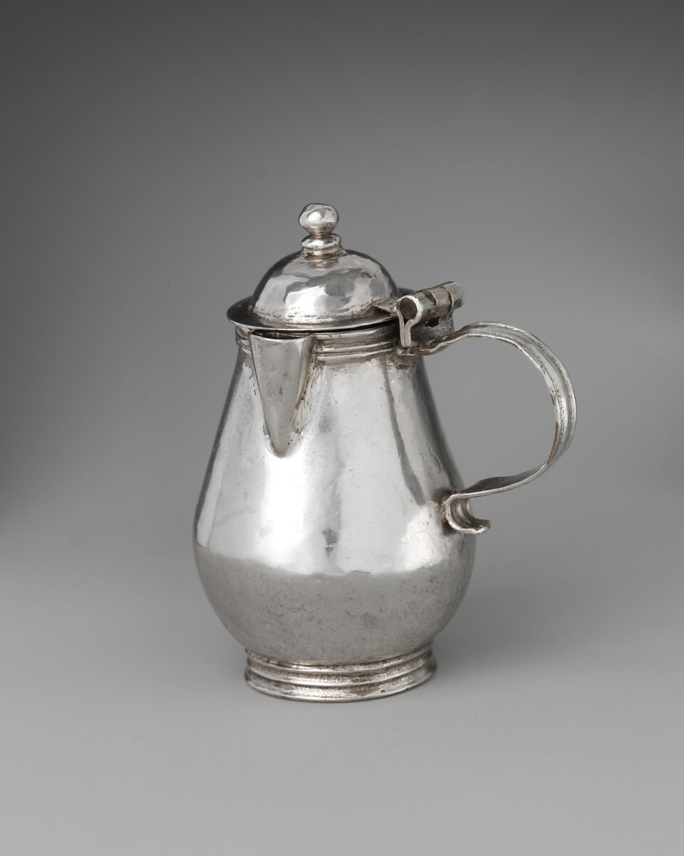 Miniature jug, George Manjoy (British, active 1685–ca. 1720), Silver, British, London 