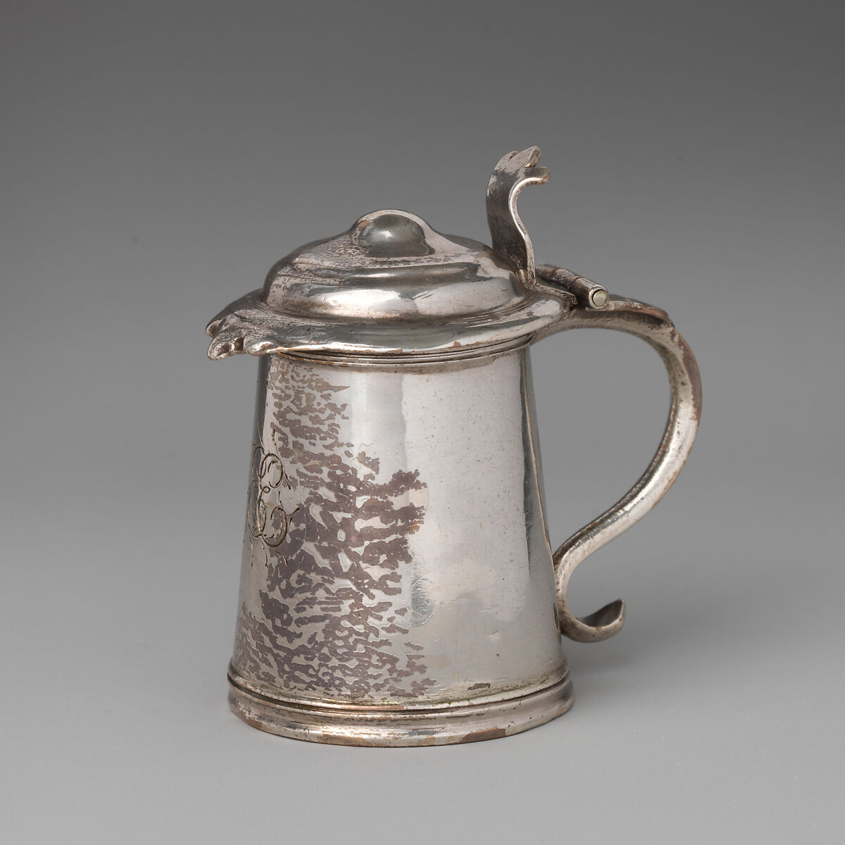 Miniature tankard, David Clayton (British, active 1689), Silver, British, London 