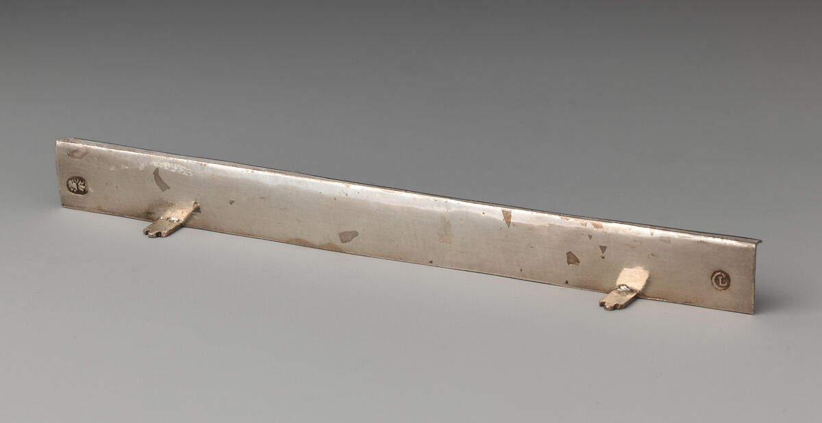 Miniature fender (part of a set), David Clayton (British, active 1689), Silver, British, London 