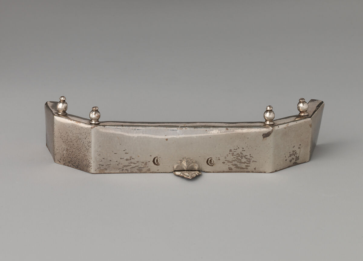 Miniature fender (part of a set), David Clayton (British, active 1689), Silver, British, London 