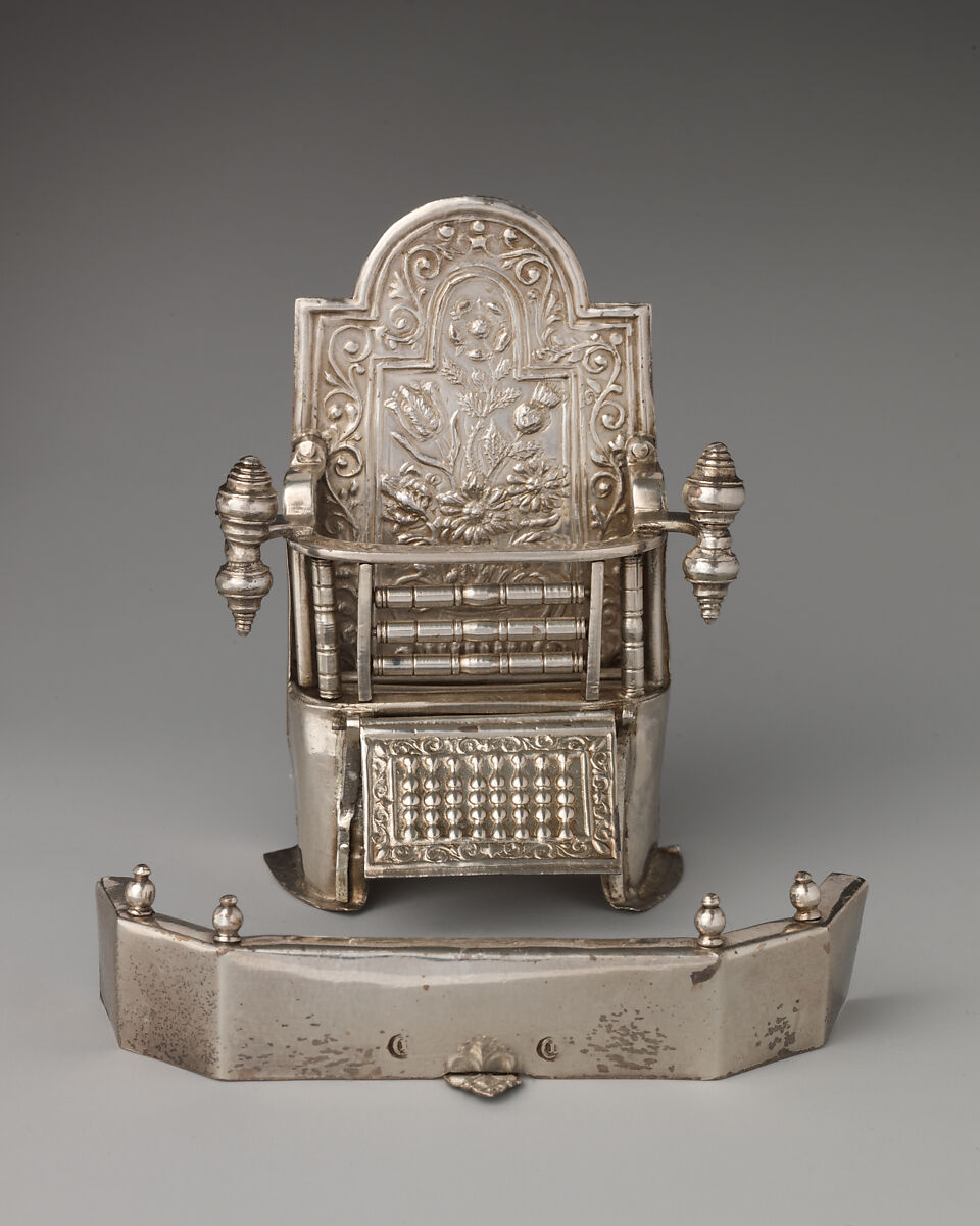 Miniature fender (part of a set), David Clayton (British, active 1689), Silver, British, London