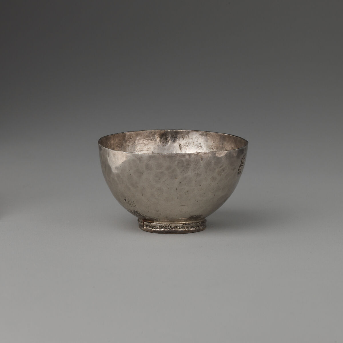 Miniature waste bowl (part of a set), David Clayton (British, active 1689), Silver, British, London 