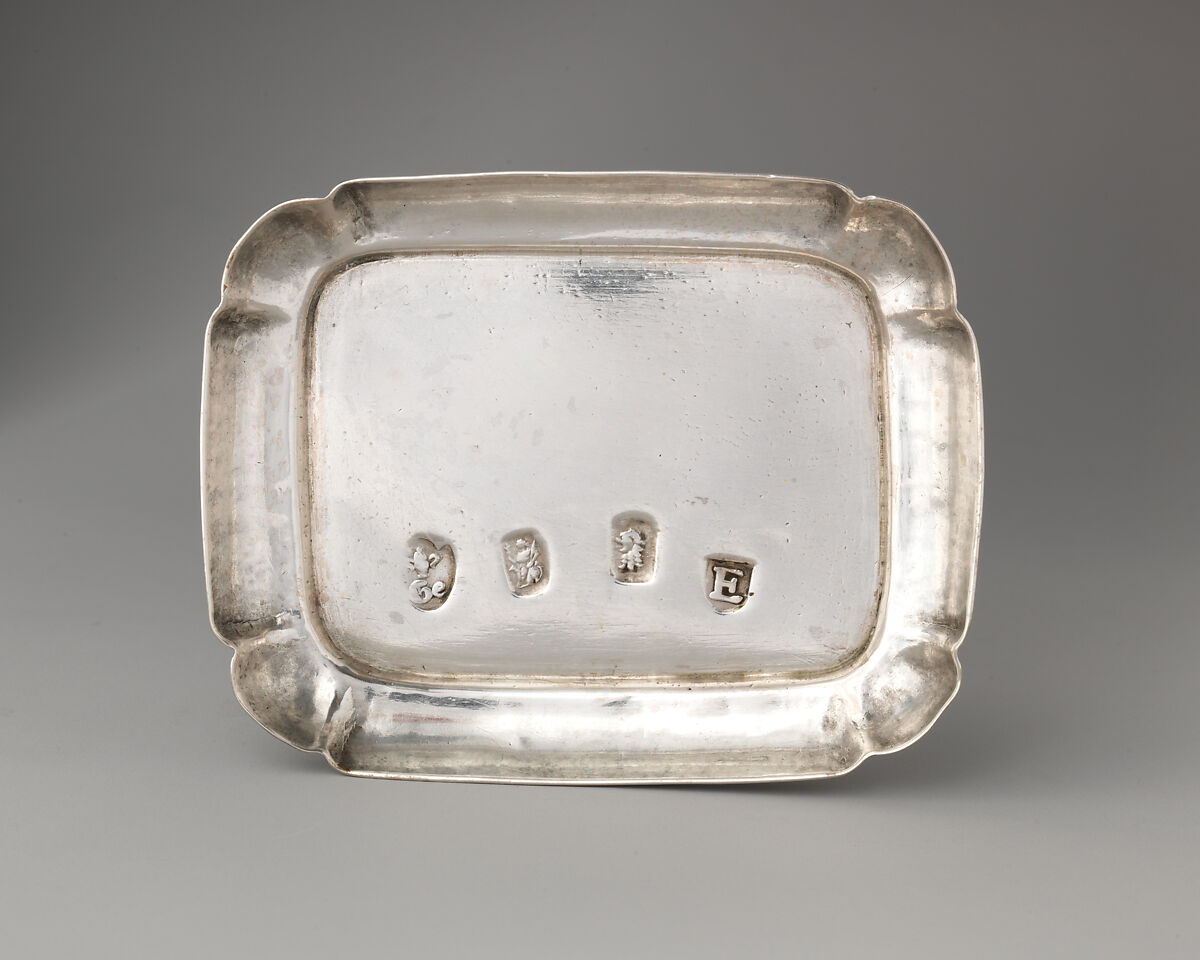 Miniature waiter, Christopher Gerrard (British, active 1716), Silver, British, London