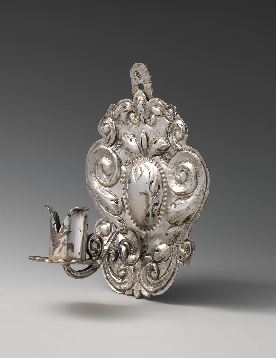 Miniature wall sconce, Silver, British, London 