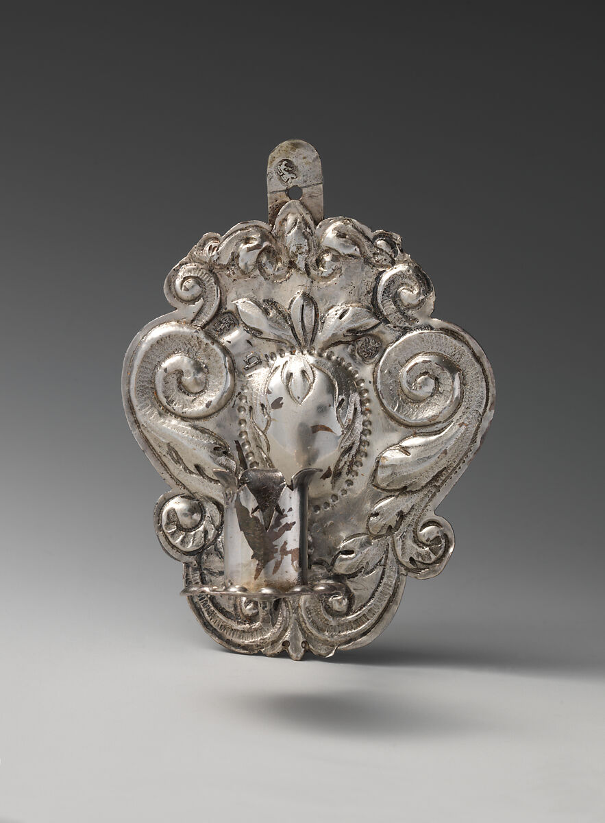 Miniature wall sconce, Silver, British, London
