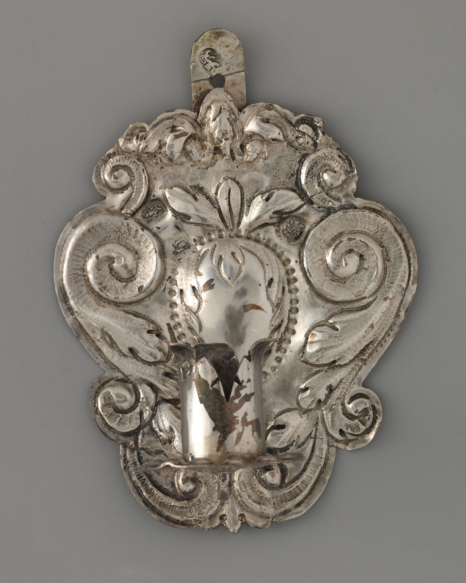 Miniature wall sconce, Silver, British, London