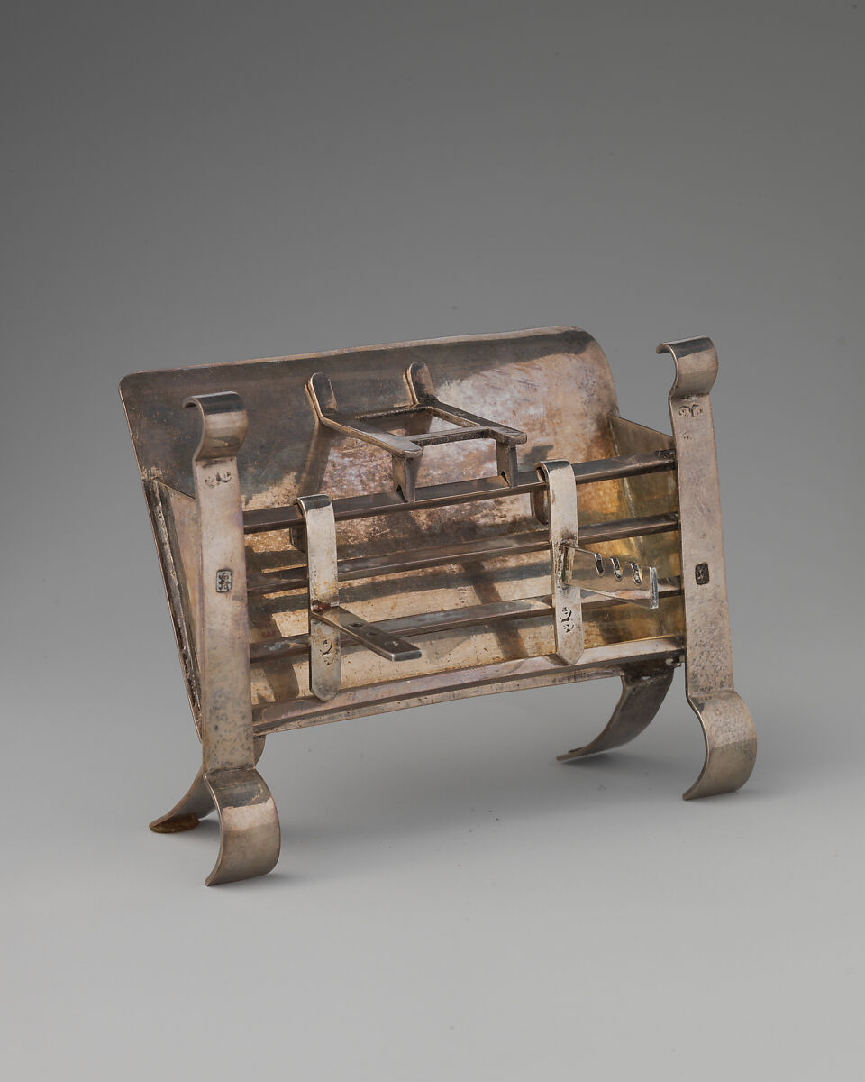 Miniature fireback, David Clayton (British, active 1689), Silver, British, London