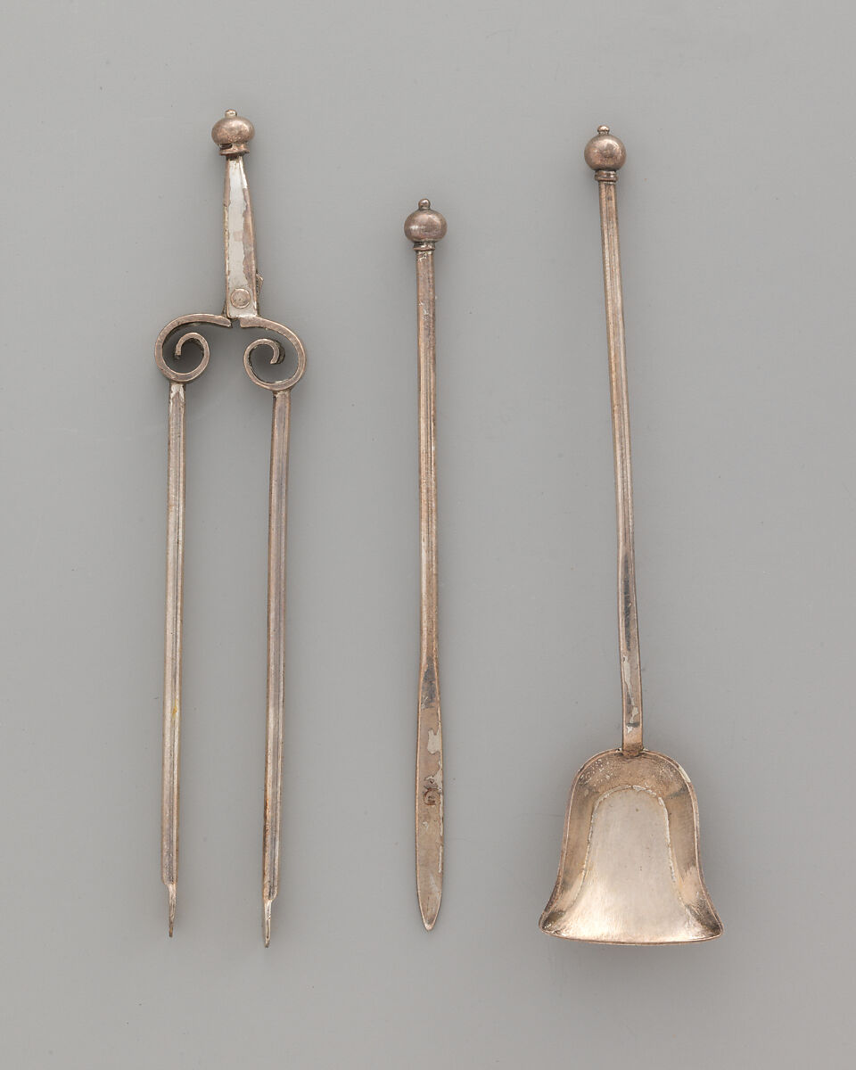 Miniature shovel, David Clayton (British, active 1689), Silver, British, London